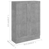 Concrete Grey Bookcase 82.5x30.5x115 cm Engineered Wood