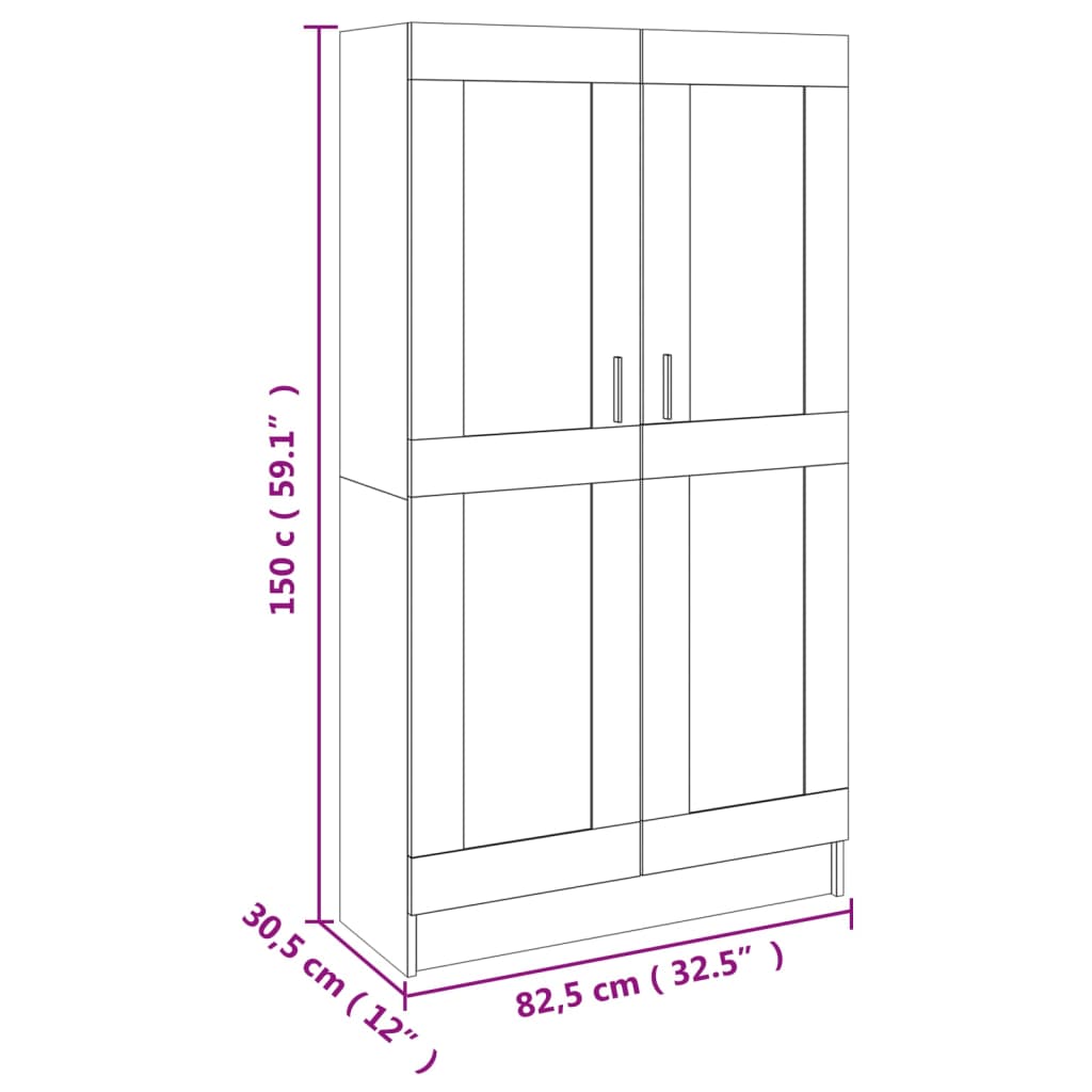 Bibliothèque Chêne sonoma 82,5x30,5x150 cm Bois d’ingénierie