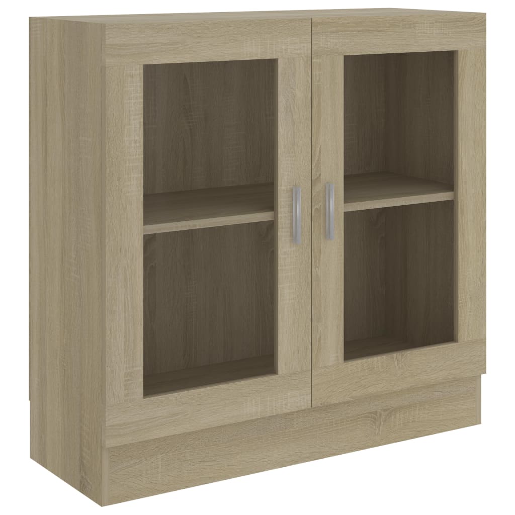 Armoire à vitrine Chêne sonoma 82,5x30,5x80cm Bois d'ingénierie