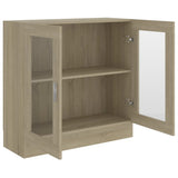 Armoire à vitrine Chêne sonoma 82,5x30,5x80cm Bois d'ingénierie