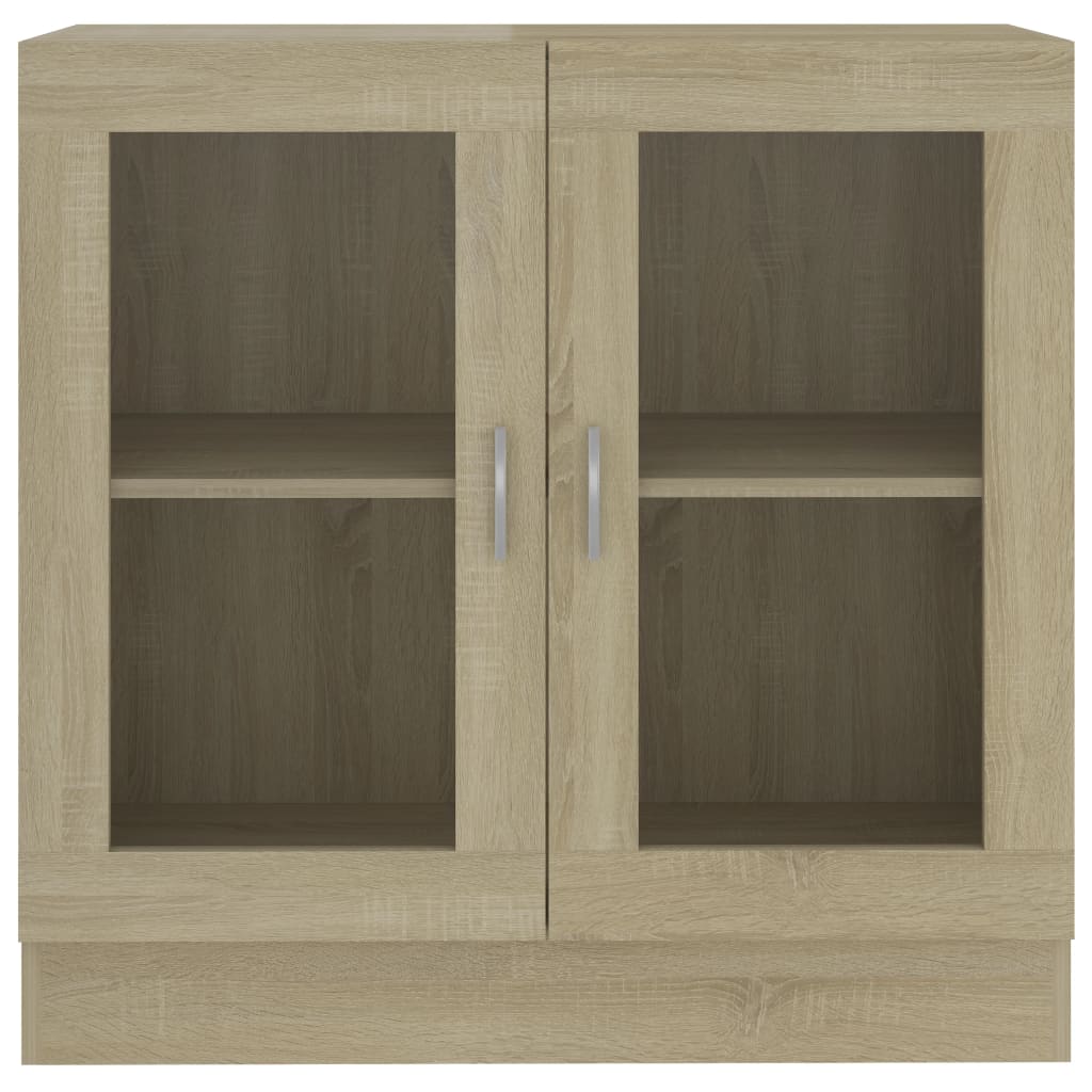 Armoire à vitrine Chêne sonoma 82,5x30,5x80cm Bois d'ingénierie