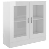 Armoire à vitrine Blanc brillant 82,5x30,5x80cm Bois ingénierie