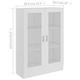 Armoire à vitrine Blanc 82,5x30,5x115 cm Bois d'ingénierie