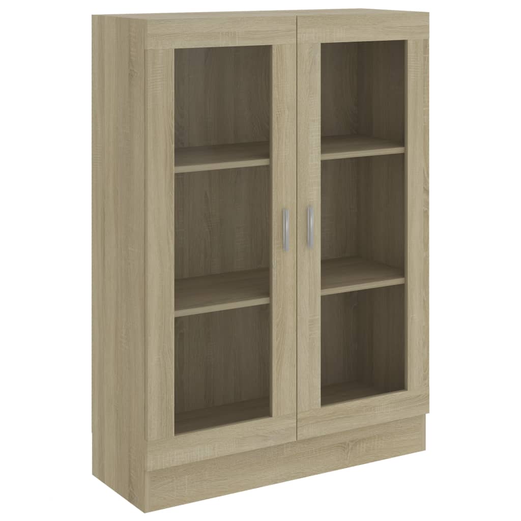 Armoire à vitrine Chêne sonoma 82,5x30,5x115 cm Bois ingénierie