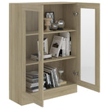 Armoire à vitrine Chêne sonoma 82,5x30,5x115 cm Bois ingénierie