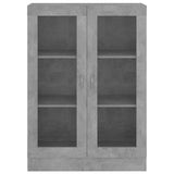 Armoire à vitrine Gris béton 82,5x30,5x115 cm Bois d'ingénierie