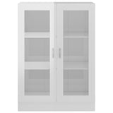 Armoire vitrine Blanc brillant 82,5x30,5x115 cm Bois ingénierie