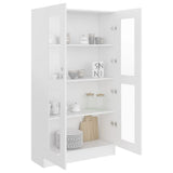 Armoire à vitrine Blanc 82,5x30,5x150 cm Bois d'ingénierie