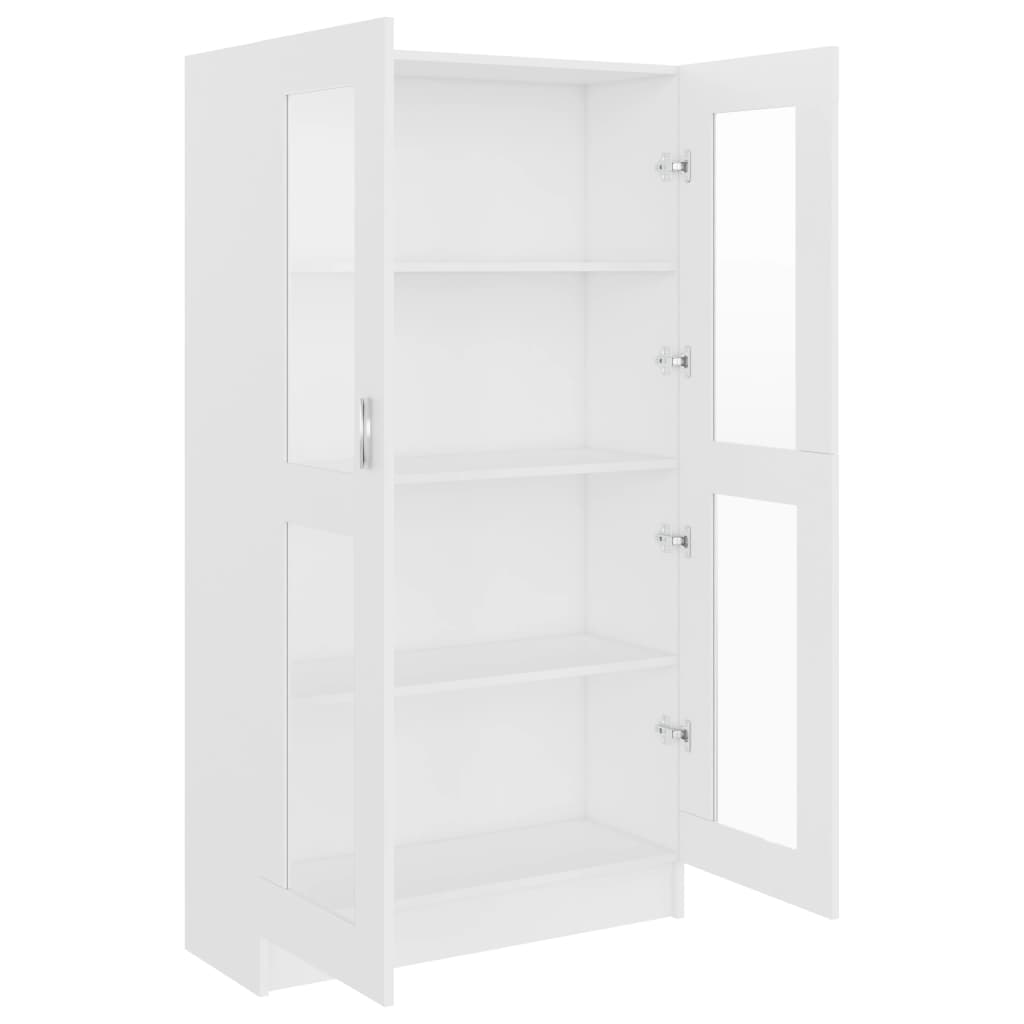 Armoire à vitrine Blanc 82,5x30,5x150 cm Bois d'ingénierie