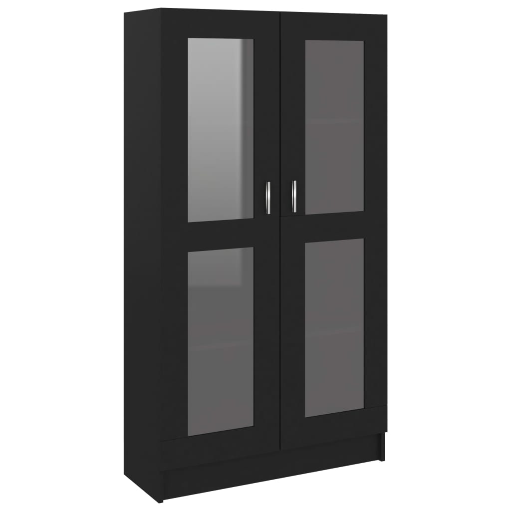 Armoire à vitrine Noir 82,5x30,5x150 cm Bois d'ingénierie