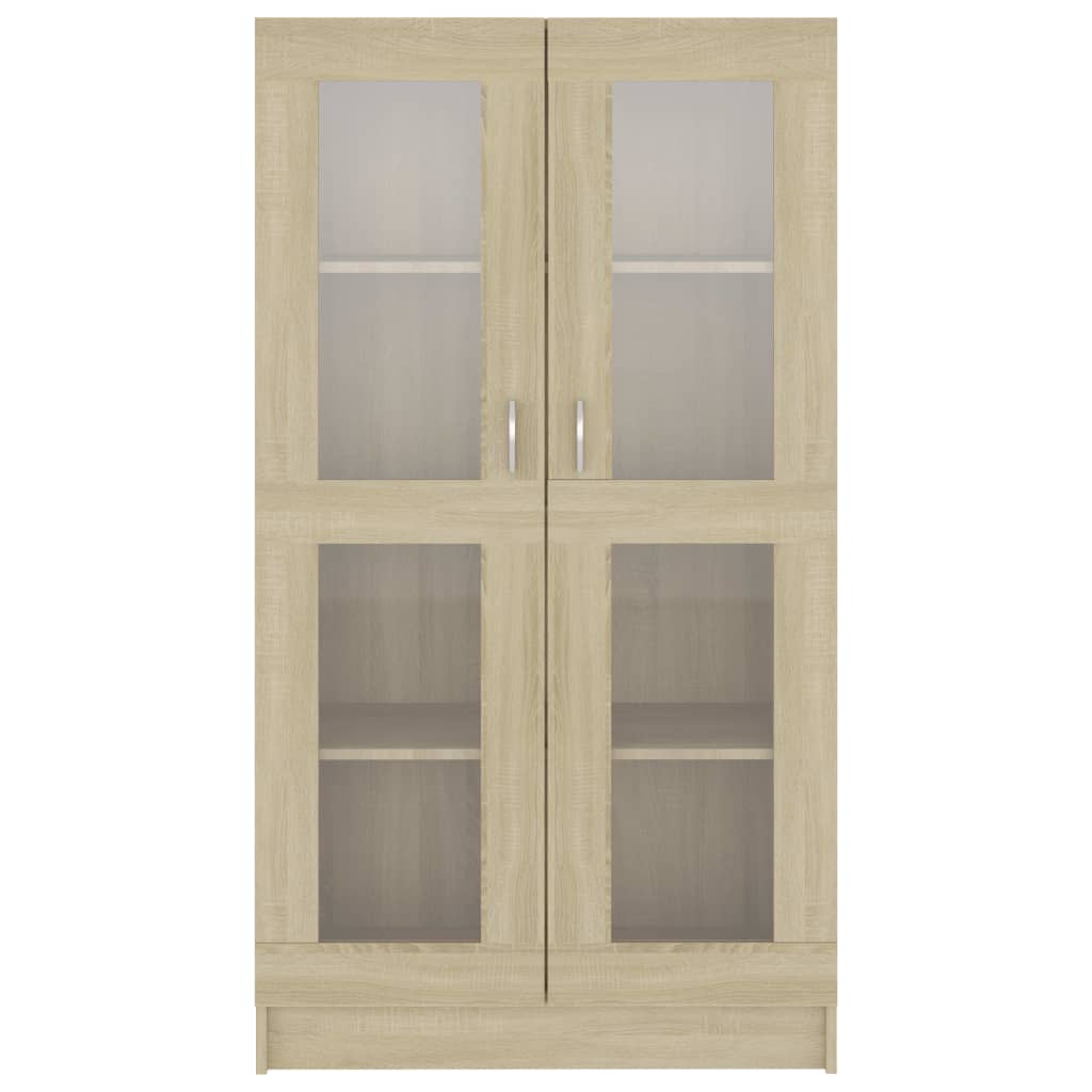 Armoire à vitrine Chêne sonoma 82,5x30,5x150 cm Bois ingénierie