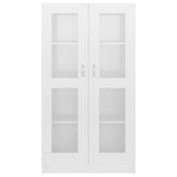 Armoire vitrine Blanc brillant 82,5x30,5x150 cm Bois ingénierie