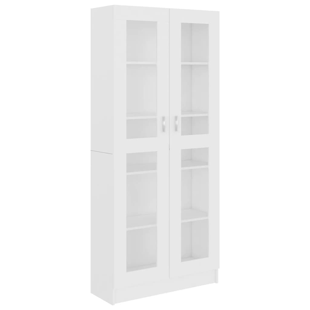 Armoire à vitrine Blanc 82,5x30,5x185,5 cm Bois d'ingénierie