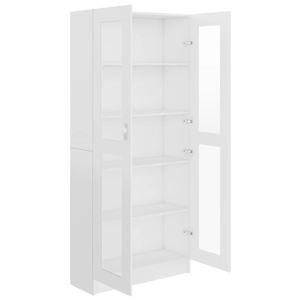 Armoire à vitrine Blanc 82,5x30,5x185,5 cm Bois d'ingénierie