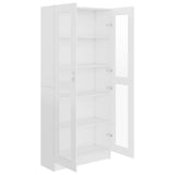 Armoire à vitrine Blanc 82,5x30,5x185,5 cm Bois d'ingénierie