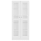 Armoire à vitrine Blanc 82,5x30,5x185,5 cm Bois d'ingénierie