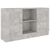 Buffet Gris béton 120x30,5x70 cm Bois d'ingénierie