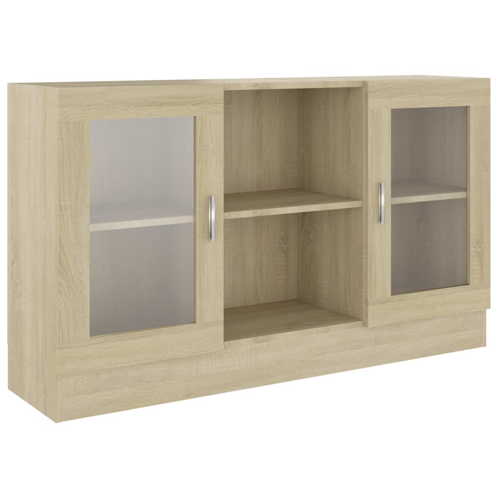 Vitrine Sonoma-Eiche 120x30,5x70 cm Holzwerkstoff