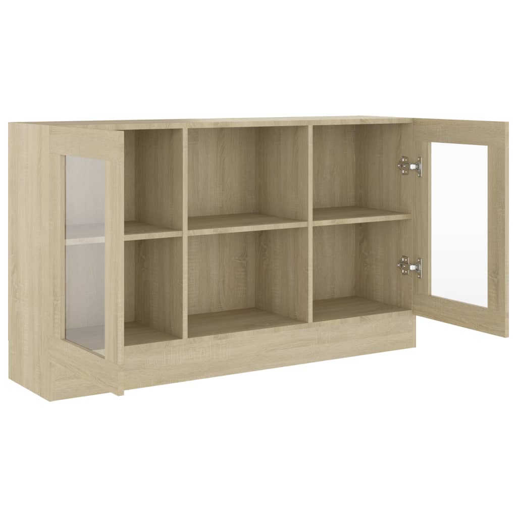 Vitrine Sonoma-Eiche 120x30,5x70 cm Holzwerkstoff