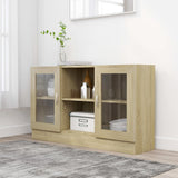 Vitrine Sonoma-Eiche 120x30,5x70 cm Holzwerkstoff