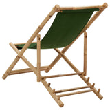 Chaise de terrasse Bambou et toile Vert