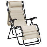 Chaise pliable de terrasse Textilène Crème