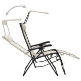 Chaises pliables de terrasse lot de 2 Textilène Crème