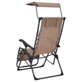 Chaises pliables de terrasse lot de 2 Textilène Taupe