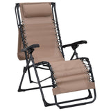 Chaises pliables de terrasse lot de 2 Textilène Taupe