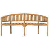 Banc de jardin en forme de banane 180 cm bois de teck solide