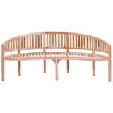 Banana shaped garden bench 200 cm solid teak wood