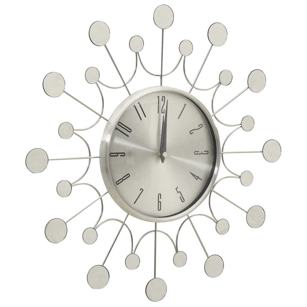 325165 vidaXL Wall Clock Silver 40 cm Metal