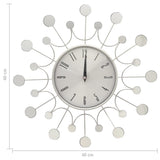 325165 vidaXL Wall Clock Silver 40 cm Metal