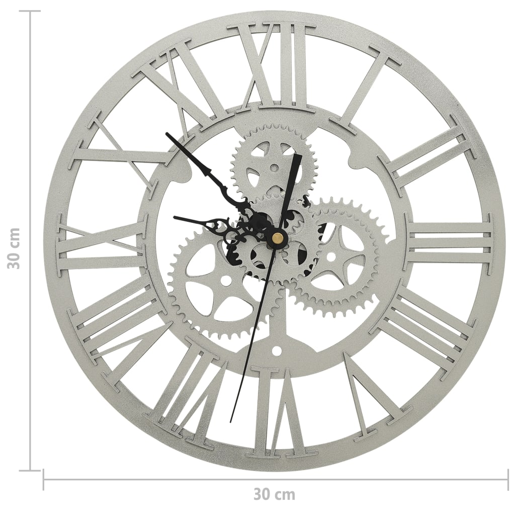 Horloge murale Argenté 30 cm Acrylique