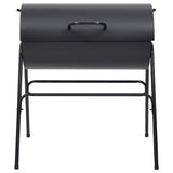 Fassgrill mit 2 Grillrosten Schwarz 80x95x90 cm Stahl