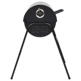 Fassgrill mit 2 Grillrosten Schwarz 80x95x90 cm Stahl