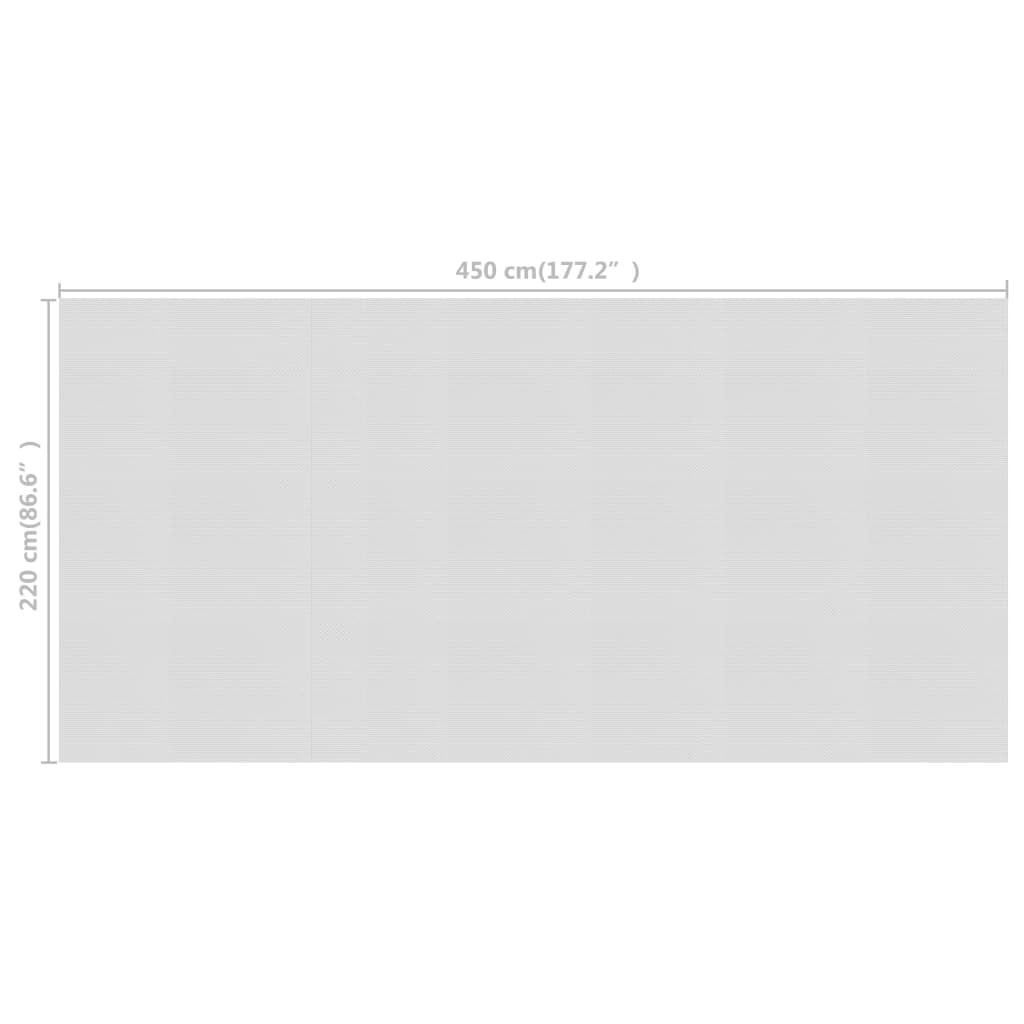 Film solaire de piscine flottant PE 450x220 cm Gris