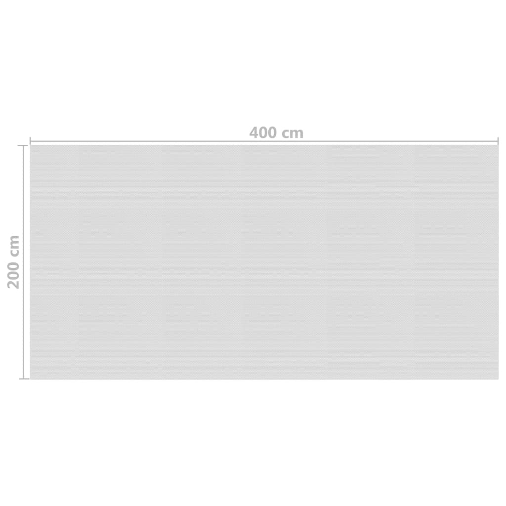 Film solaire de piscine flottant PE 400x200 cm Gris