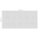 Film solaire de piscine flottant PE 400x200 cm Gris