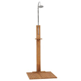 Douche de jardin 75x75x210 cm bois de teck solide