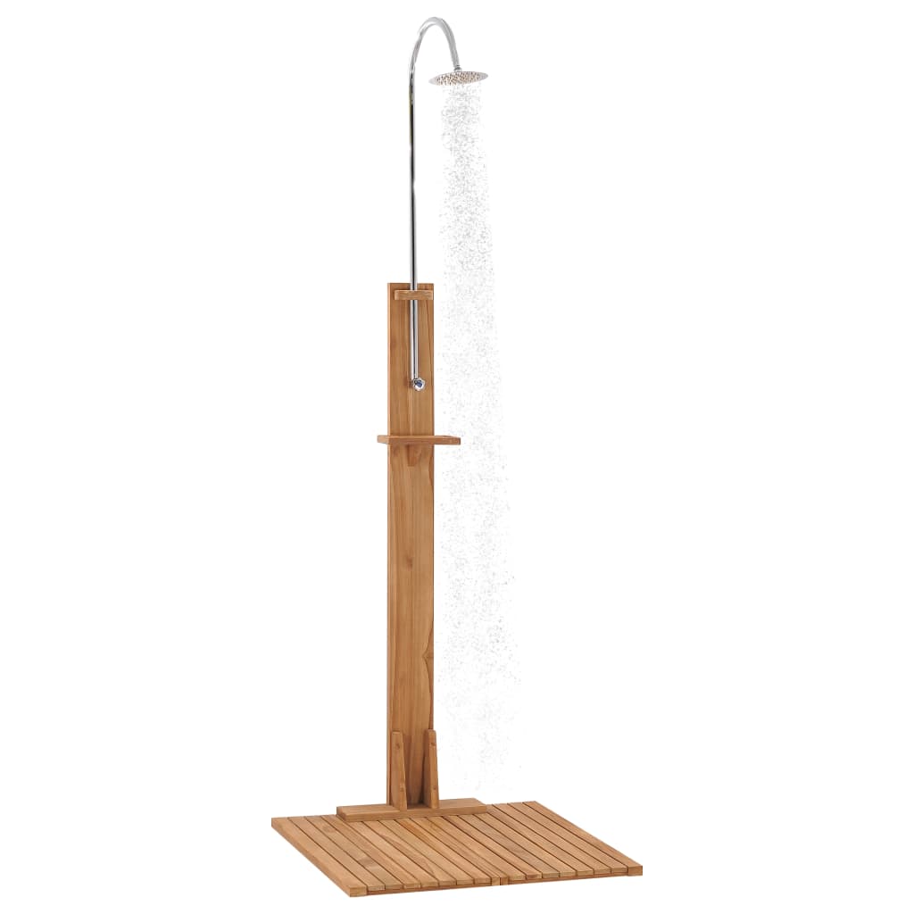 Douche de jardin 75x75x210 cm bois de teck solide