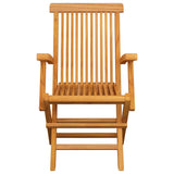 Chaises de jardin lot de 3 Bois de teck massif