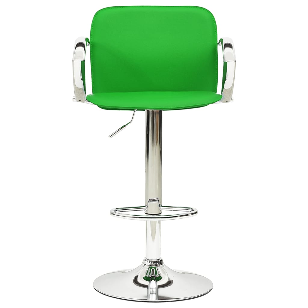 Tabourets de bar lot de 2 vert cuir artificiel