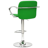 Tabourets de bar lot de 2 vert cuir artificiel