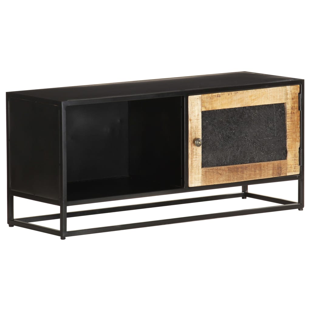 Meuble TV 90x30x40 cm Bois de manguier brut