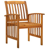 Garden dining chairs set of 2 and cushions solid acacia