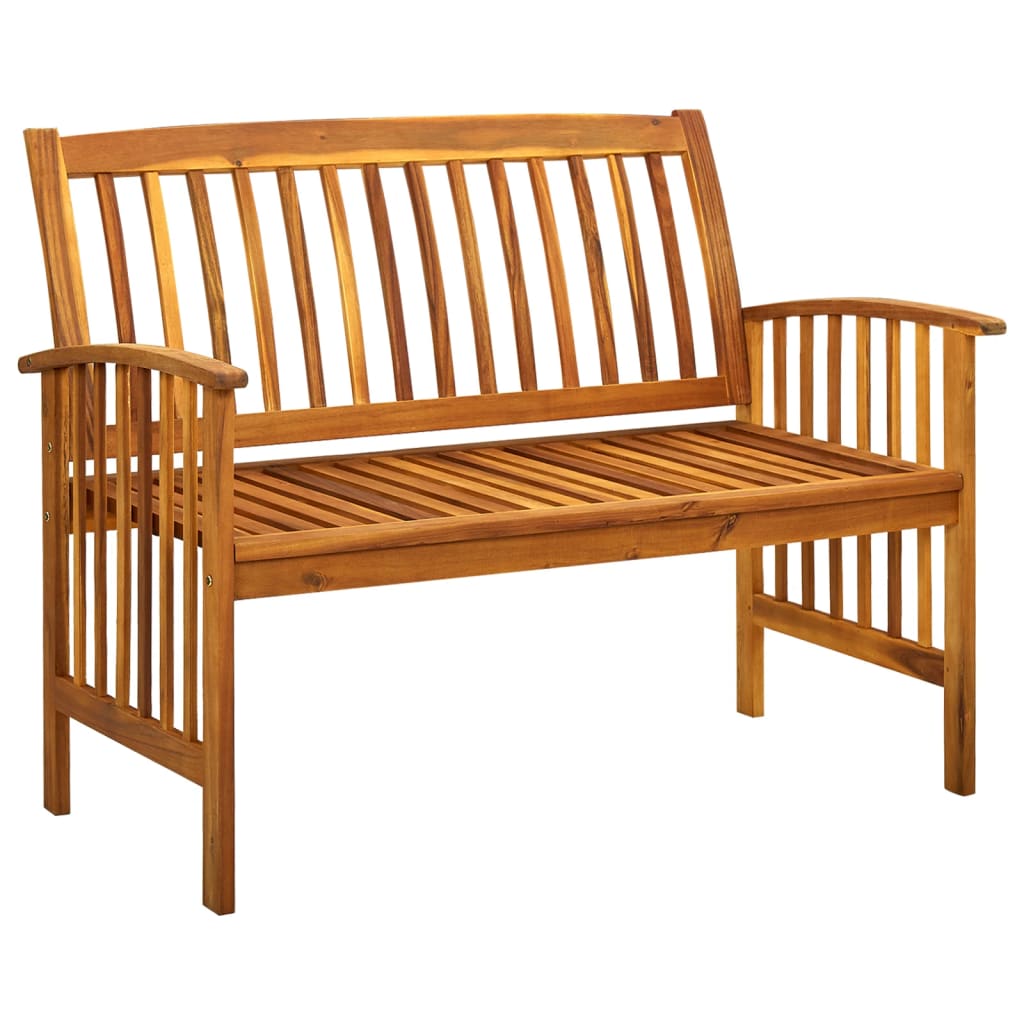 Banc de jardin avec coussin 119 cm Bois solide d'acacia