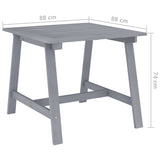 Table à dîner de jardin Gris 88x88x74 cm Bois d'acacia massif