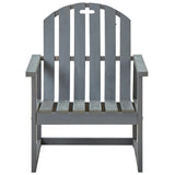 Chaises de jardin lot de 2 Gris Bois d'acacia solide