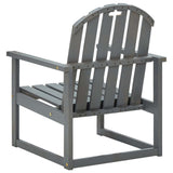 Chaises de jardin lot de 2 Gris Bois d'acacia solide